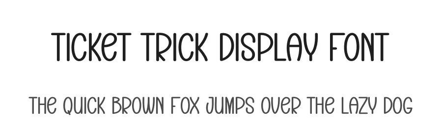 Ticket Trick Display Font by creativeletter — Display Font
