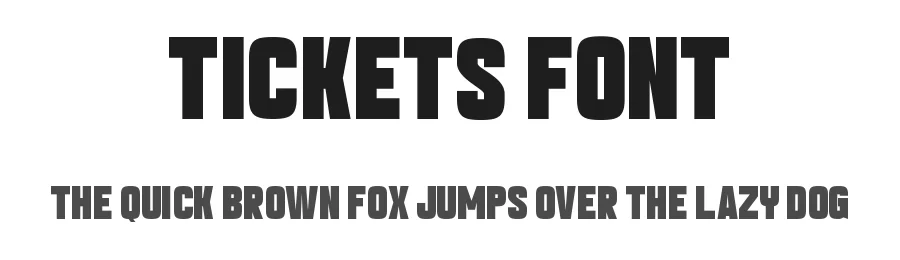Tickets Font by Funtype — Decorative Font