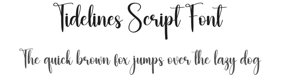 Tidelines Script Font by creativeletter — Script Handwritten Font