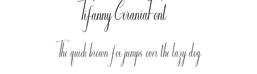 Tifanny Grania Font by CalligraphyFonts.net — Script Handwritten Font