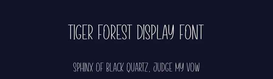 Tiger Forest Display Font by andikastudio — Display Font — thumbnail 2