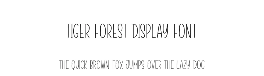 Tiger Forest Display Font by andikastudio — Display Font