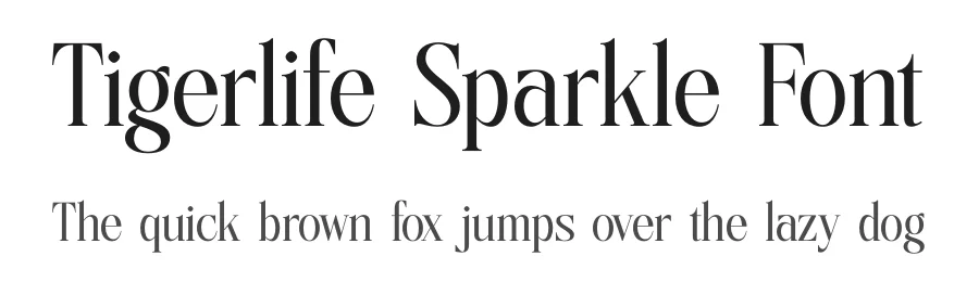 Tigerlife Sparkle Font by timelesstype.co — Display Font