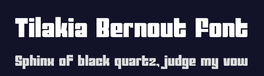 Tilakia Bernout Font by Denustudios — Display Font — thumbnail 2