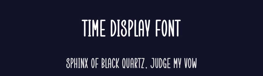 Time Display Font by Wati Studio — Display Font — thumbnail 2