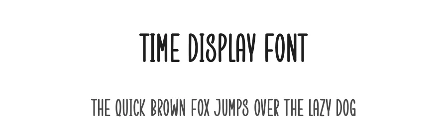 Time Display Font by Wati Studio — Display Font