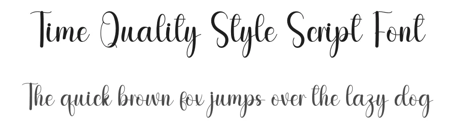 Time Quality Style Script Font by andikastudio — Script Handwritten Font