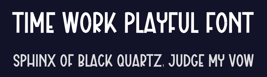 Time Work Playful Font by freshtypeink — Display Font — thumbnail 2
