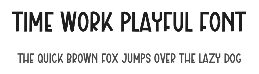 Time Work Playful Font by freshtypeink — Display Font