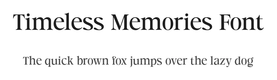 Timeless Memories Font by Doratypefoundry β Serif Font