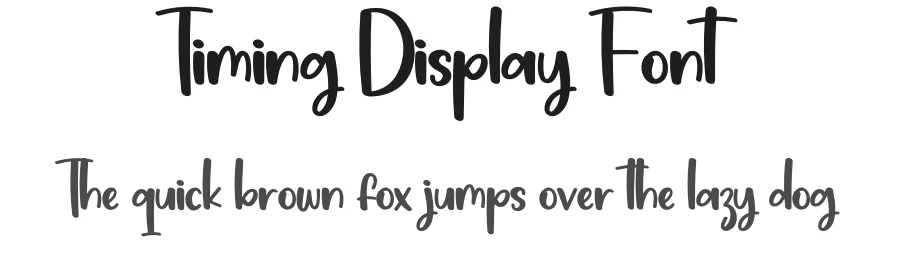 Timing Display Font by andikastudio — Script Handwritten Font