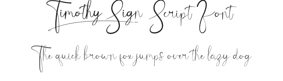 Timothy Sign Script Font by noahtype — Script Handwritten Font