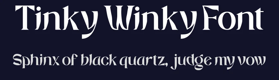 Tinky Winky Font by Dantype — Display Font — thumbnail 2