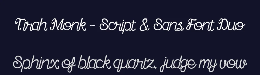 Tirah Monk – Script & Sans Font Duo by Casloop Studio — Decorative Font — thumbnail 2