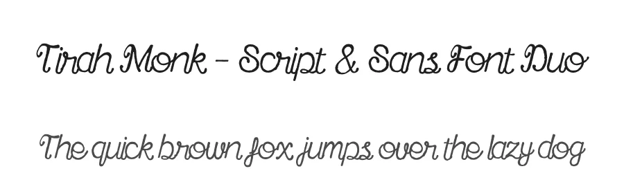 Tirah Monk – Script & Sans Font Duo by Casloop Studio — Decorative Font