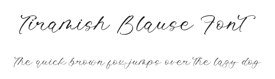Tiramish Blause Font by perspectype — Script Handwritten Font