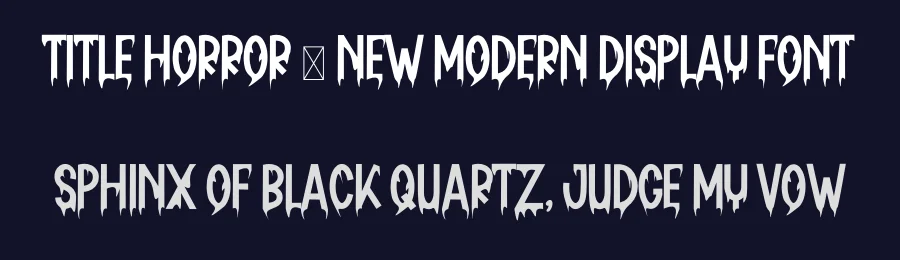 Title Horror – New Modern Display Font by freshtypeink — Display Font — thumbnail 2