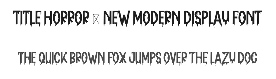 Title Horror – New Modern Display Font by freshtypeink — Display Font