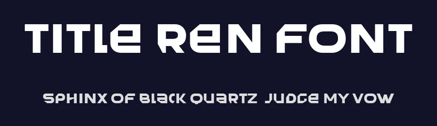 Title Ren Font by ffeeaarr — Decorative Font — thumbnail 2