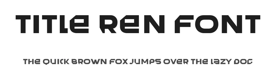 Title Ren Font by ffeeaarr — Decorative Font