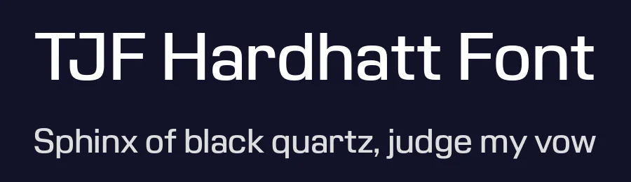 TJF Hardhatt Font by The Jigsaw Foundry — Sans Serif Font — thumbnail 2