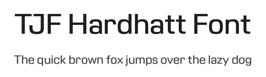 TJF Hardhatt Font by The Jigsaw Foundry β Sans Serif Font