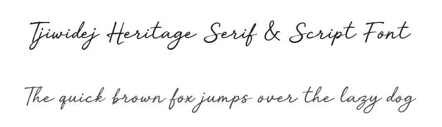 Tjiwidej Heritage Serif & Script Font by Creacy Studio — Serif Font