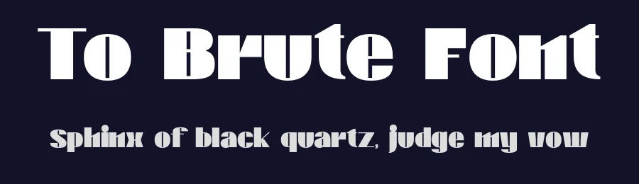 To Brute Font by roomspace.cl — Decorative Font — thumbnail 2