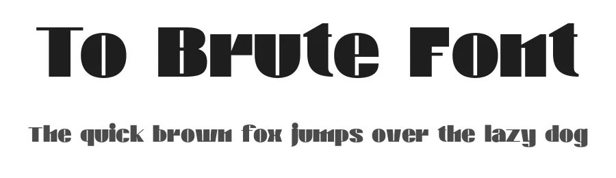 To Brute Font by roomspace.cl — Decorative Font