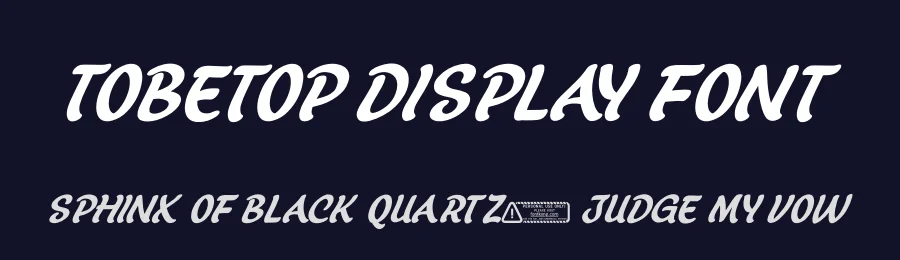Tobetop Display Font by overlaytemplates — Display Font — thumbnail 2