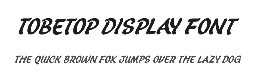Tobetop Display Font by overlaytemplates — Display Font