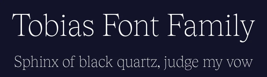 Tobias Font Family by Martin Vácha — Serif Font — thumbnail 2