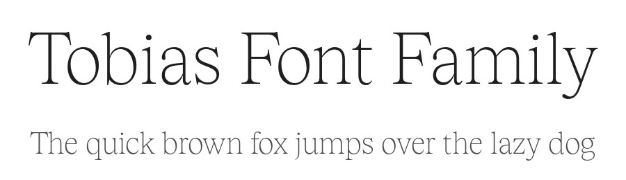 Tobias Font Family by Martin Vácha — Serif Font