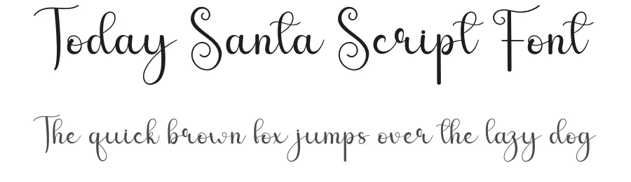 Today Santa Script Font by andikastudio — Script Handwritten Font