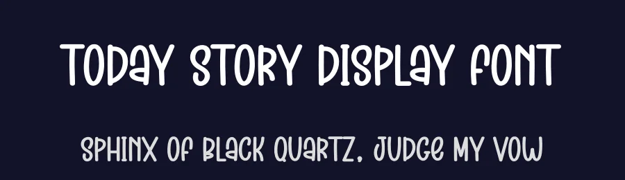 Today Story Display Font by creativeletter — Display Font — thumbnail 2