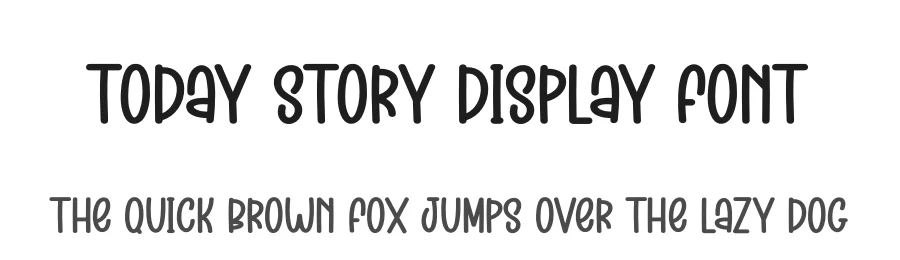 Today Story Display Font by creativeletter — Display Font