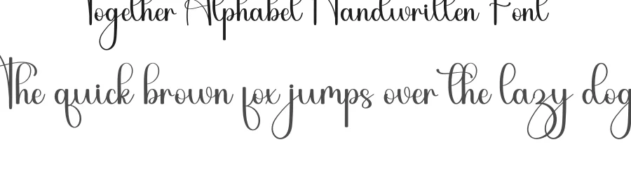 Together Alphabet Handwritten Font by inermediaSTUDIO — Script Handwritten Font