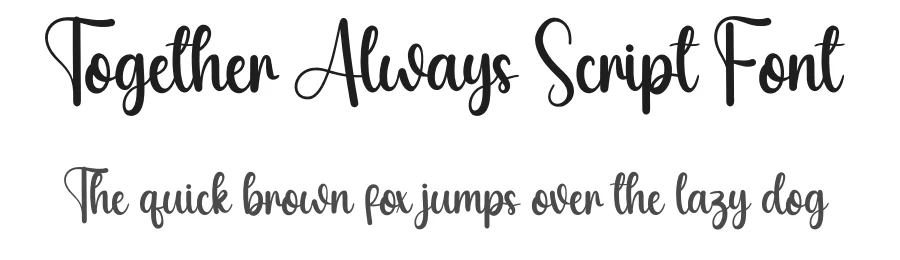 Together Always Script Font by creativeletter — Script Handwritten Font