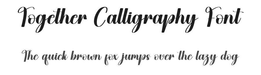 Together Calligraphy Font by andikastudio — Script Handwritten Font