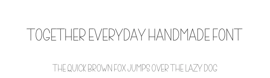 Together Everyday Handmade Font by freshtypeink — Display Font