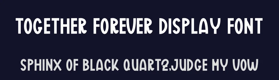 Together Forever Display Font by freshtypeink — Display Font — thumbnail 2