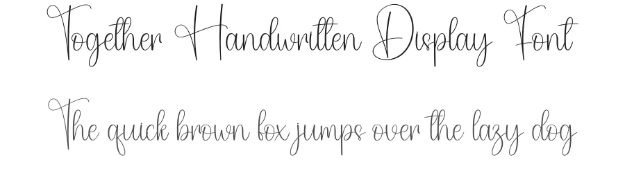 Together Handwritten Display Font by andikastudio — Script Handwritten Font