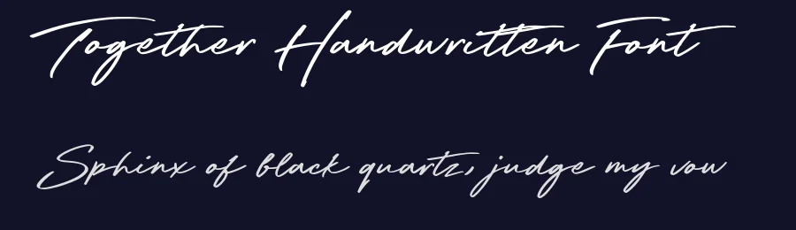 Together Handwritten Font by FG Studios — Script Handwritten Font — thumbnail 2