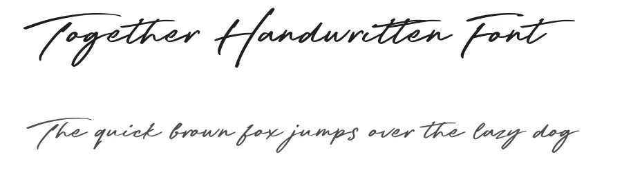 Together Handwritten Font by FG Studios — Script Handwritten Font
