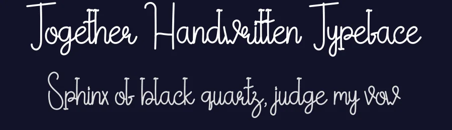 Together Handwritten Typeface by andikastudio — Script Handwritten Font — thumbnail 2