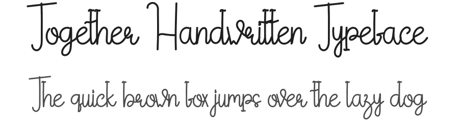 Together Handwritten Typeface by andikastudio — Script Handwritten Font