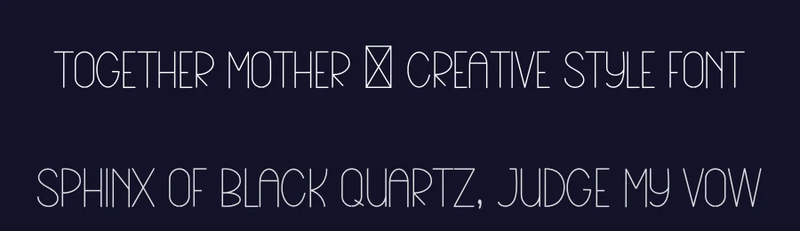 Together Mother – Creative Style Font by freshtypeink — Display Font — thumbnail 2