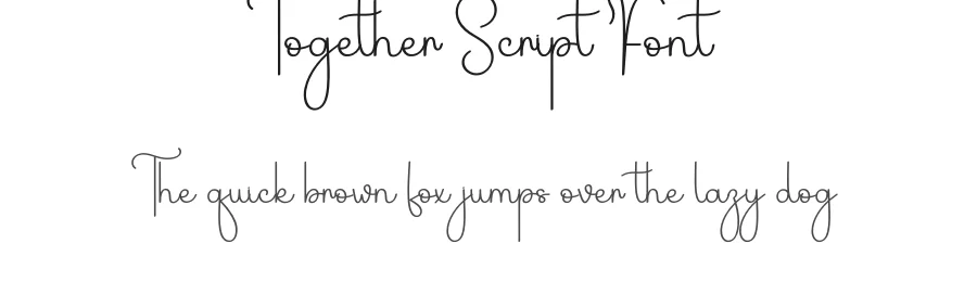 Together Script Font by andikastudio — Script Handwritten Font