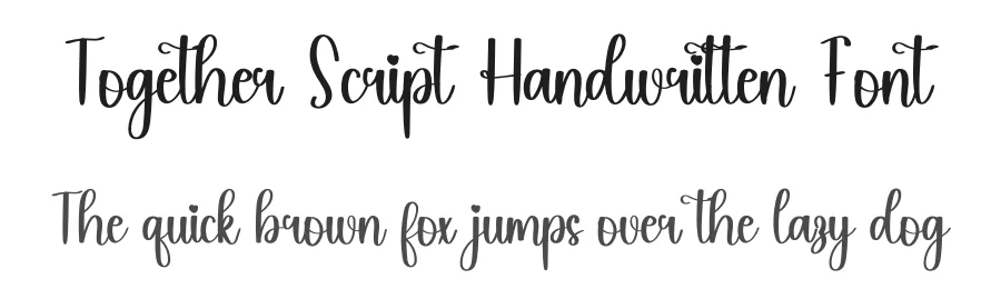 Together Script Handwritten Font by inermediaSTUDIO — Script Handwritten Font