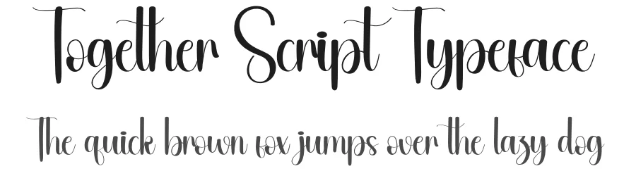 Together Script Typeface by andikastudio — Script Handwritten Font